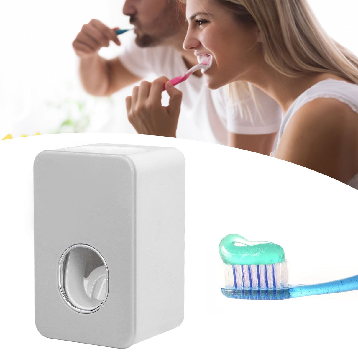 Automatic Toothpaste Dispenser Wall Mounted Easy Installation Toothpaste Squeezer Dispenser for Bathroom Home Gray