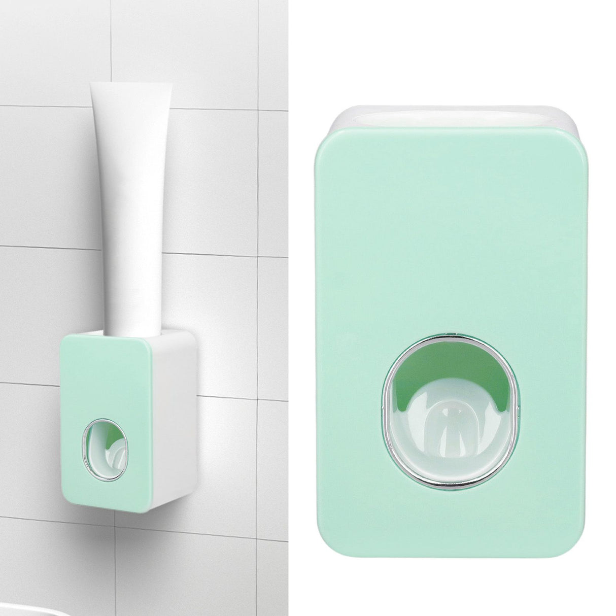 Automatic Toothpaste Dispenser Wall Mounted Easy Installation Toothpaste Squeezer Dispenser for Bathroom Home Green