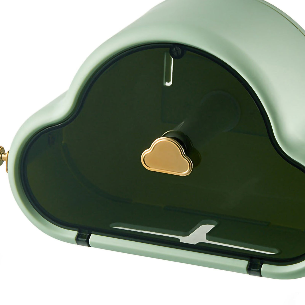 Tissue Holder Wall Mounted Side Hooks Waterproof Simple Fashionable Tissue Box for Bathroom Avocado Green