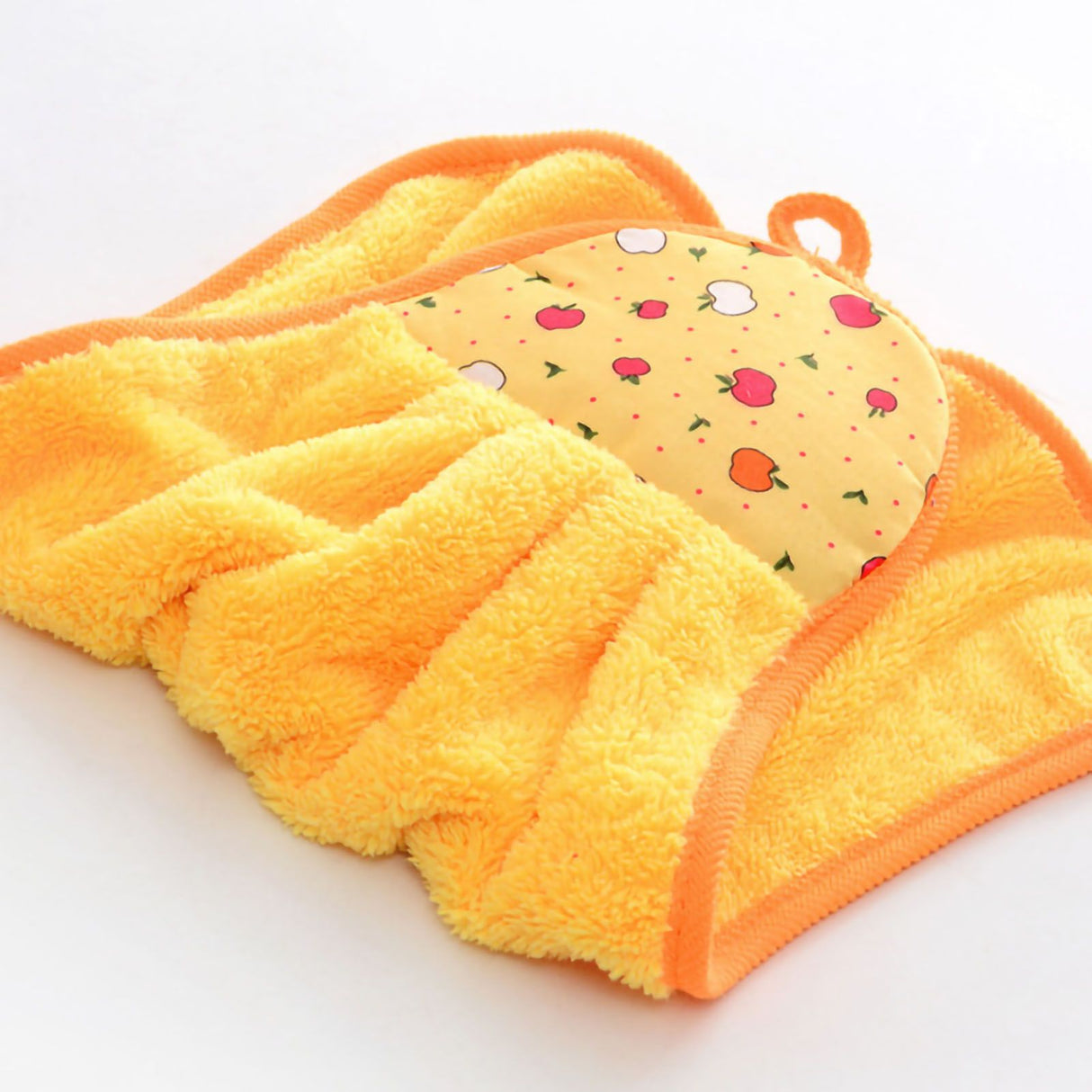 Towel Cleaning Cloth Microfibre Hanging Dish Hand Wiping for Kitchen Bathroom Toilet Yellow