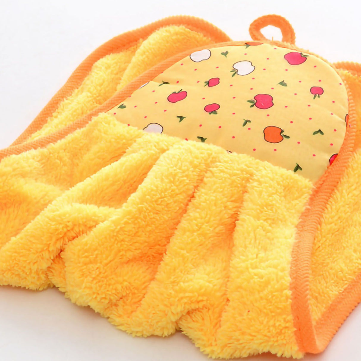 Towel Cleaning Cloth Microfibre Hanging Dish Hand Wiping for Kitchen Bathroom Toilet Yellow