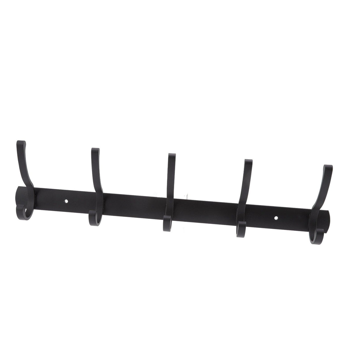 Door Hanging Hooks Modern Minimalist Black 5 Hooks Wall Mounted Thickened Aluminum Bathroom Door Row Hooks Coat Hooks