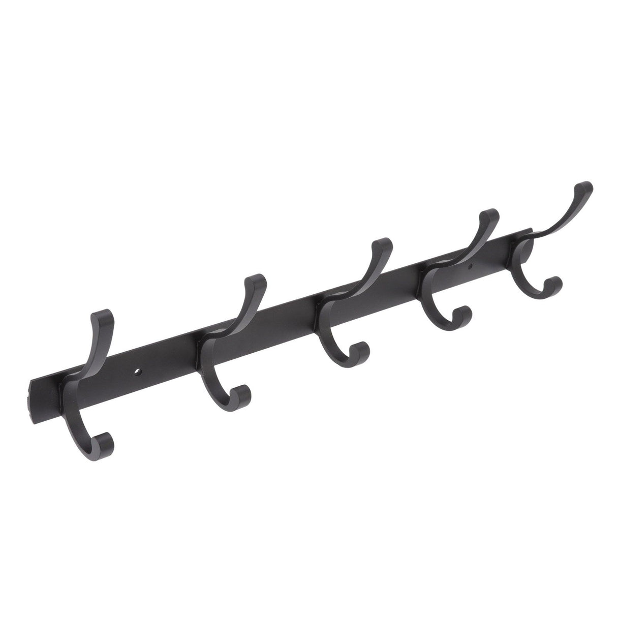 Door Hanging Hooks Modern Minimalist Black 5 Hooks Wall Mounted Thickened Aluminum Bathroom Door Row Hooks Coat Hooks