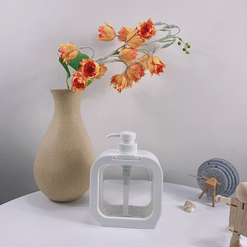 Empty Lotion Pump Bottle Odorless Transparent PET 500ml Recyclable Refillable Lotion Dispenser for Travel Straight