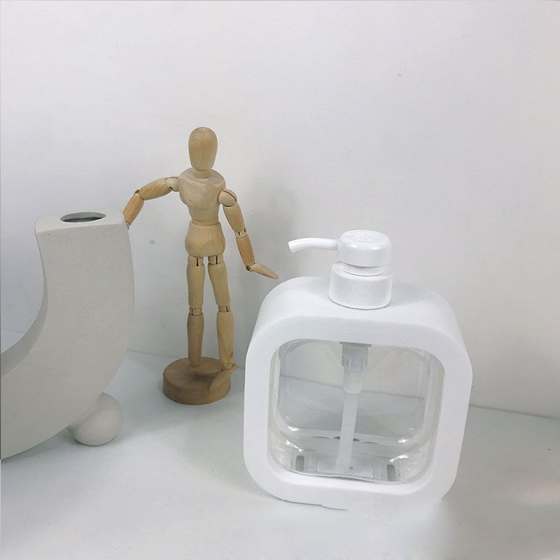Empty Lotion Pump Bottle Odorless Transparent PET 500ml Recyclable Refillable Lotion Dispenser for Travel Straight