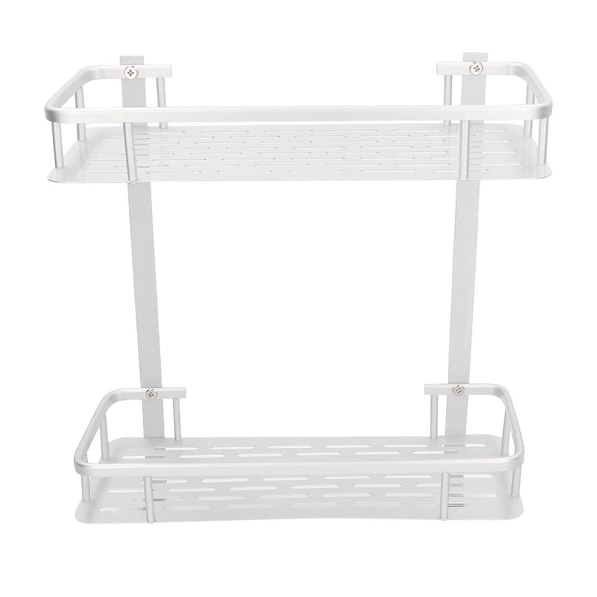 Wall Mounted Shelves Aluminum Alloy Matte Two Layers Floating Storage Shelves for Bathroom Kitchen Living Room
