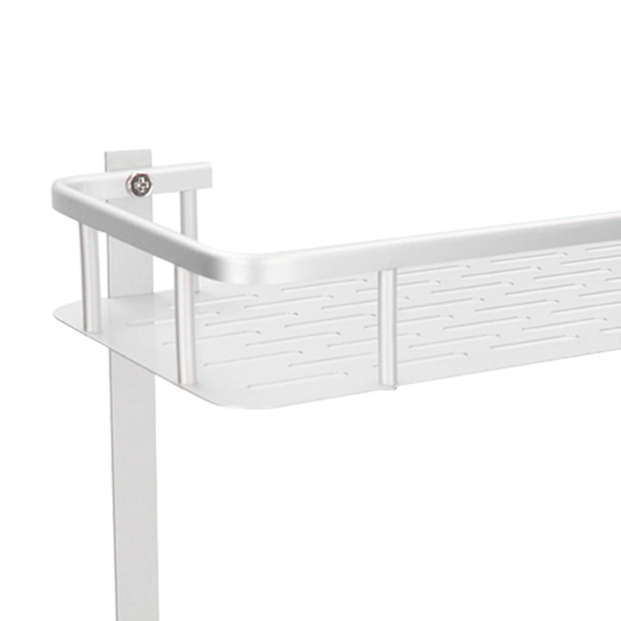 Wall Mounted Shelves Aluminum Alloy Matte Two Layers Floating Storage Shelves for Bathroom Kitchen Living Room