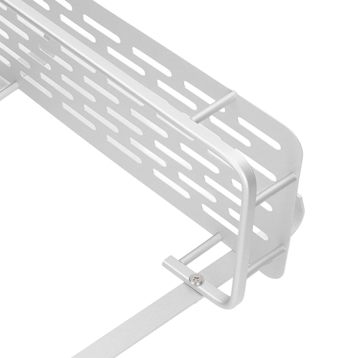 Wall Mounted Shelves Aluminum Alloy Matte Two Layers Floating Storage Shelves for Bathroom Kitchen Living Room