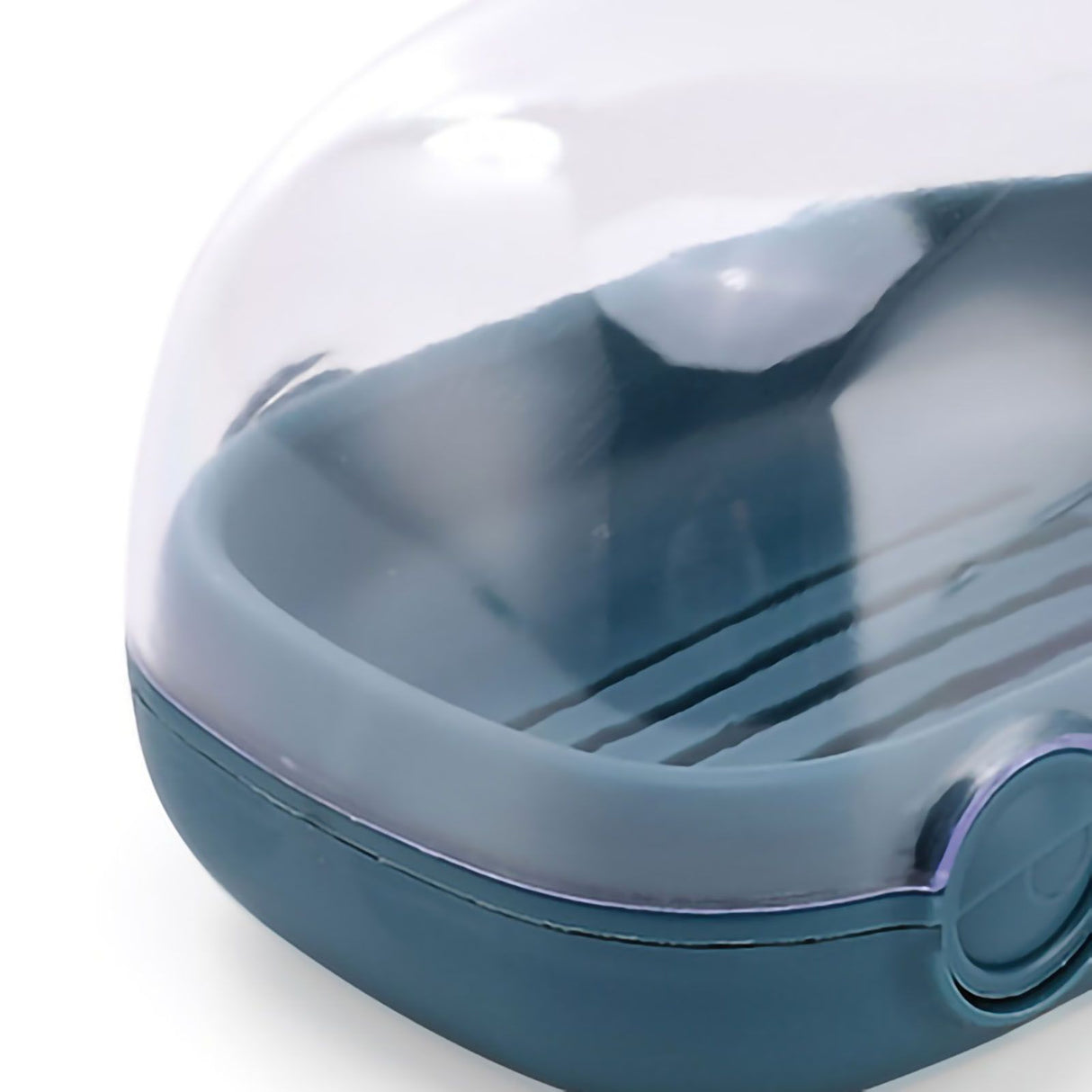 Soap Box Double Layer Cute Cartoon Whale Shape Waterproof Drainage Soap Container with Flip Lid for Bathroom Blue