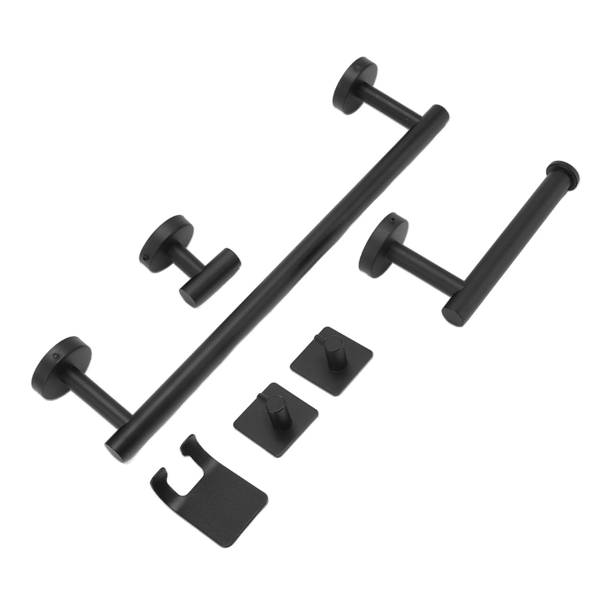 Stainless Steel Towel Bar Matte Black Rust Proof Waterproof Bathroom Towel Bar Rack for Kitchen Laundry
