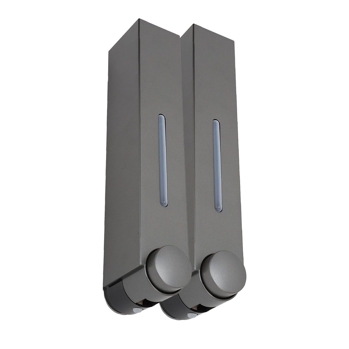 Wall Mounted Liquid Soap Dispensers Back Stick Type Plastic Shampoo Dispenser for Home Hotel School Toilet Grey 6028 2 Cups