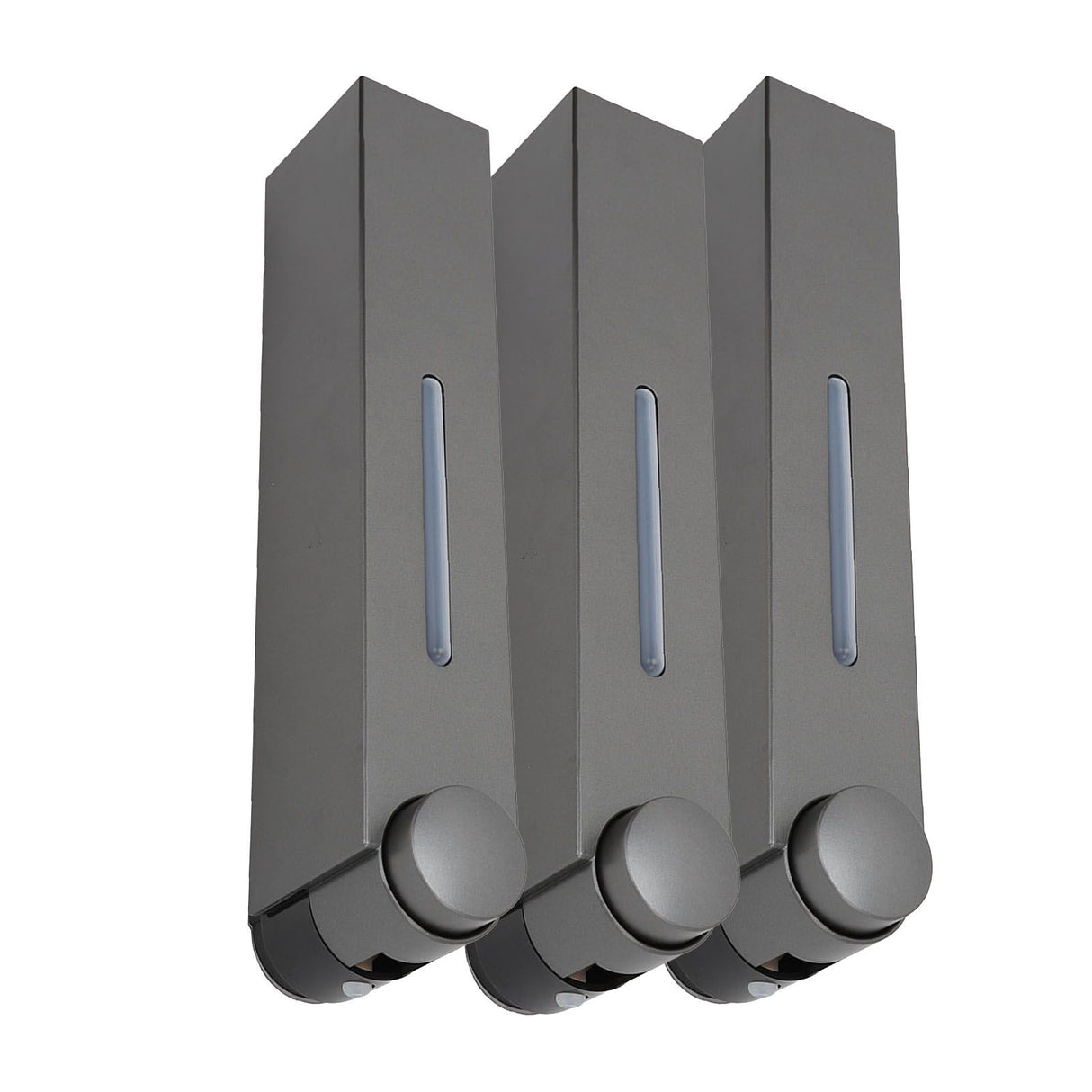 Wall Mounted Liquid Soap Dispensers Back Stick Type Plastic Shampoo Dispenser for Home Hotel School Toilet Grey 6028 3 Cups