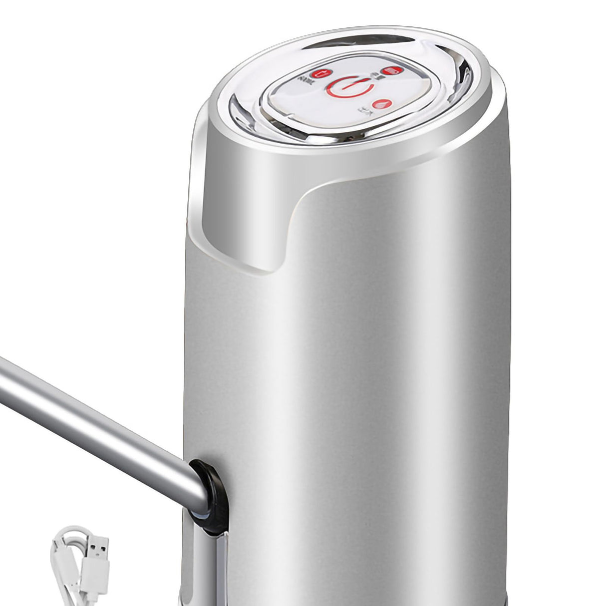 Water Dispenser ABS Electric USB Intelligent Quantitative Spray Lacquer Drink Pump for Outdoor Silvery