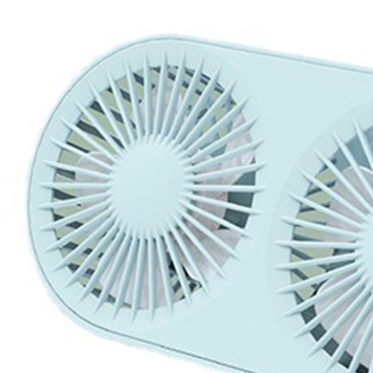 Desktop Double Blade Small Fan USB Mini Folding Desktop 2 Head Fan for Student Office Folding Dual Motor Blue