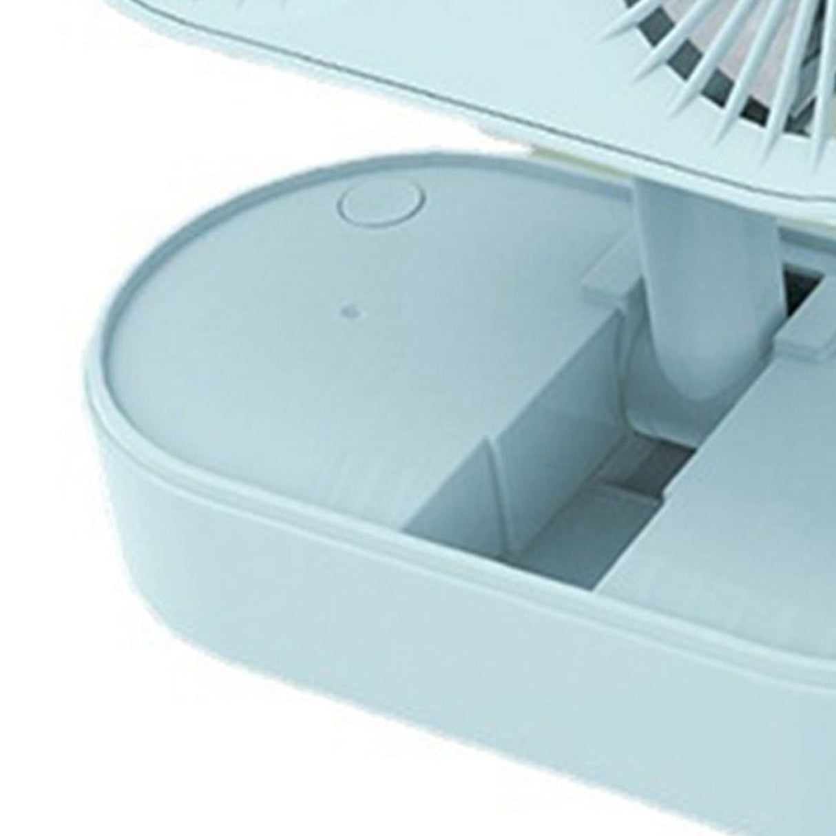 Desktop Double Blade Small Fan USB Mini Folding Desktop 2 Head Fan for Student Office Folding Dual Motor Blue