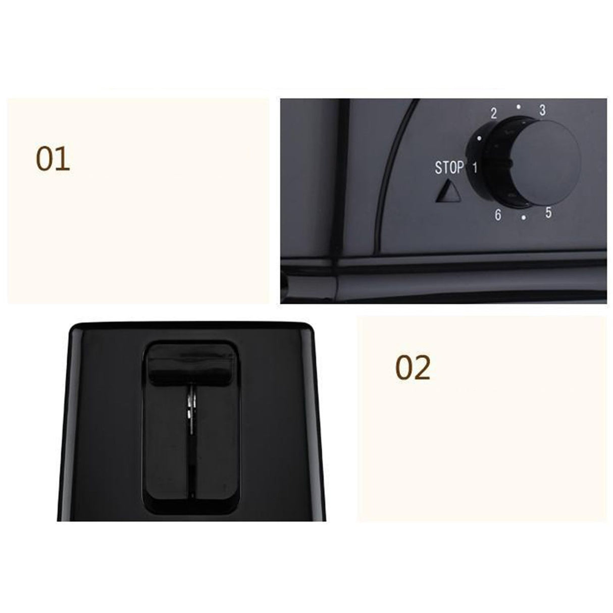 BH 002 Automatic Toaster Multifunctional 2 Slice Toaster Home Breakfast Machine AC 220V Black