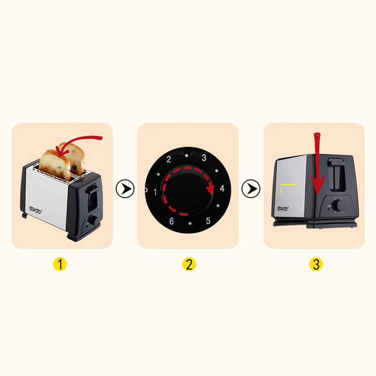 BH 002 Automatic Toaster Multifunctional 2 Slice Toaster Home Breakfast Machine AC 220V Black