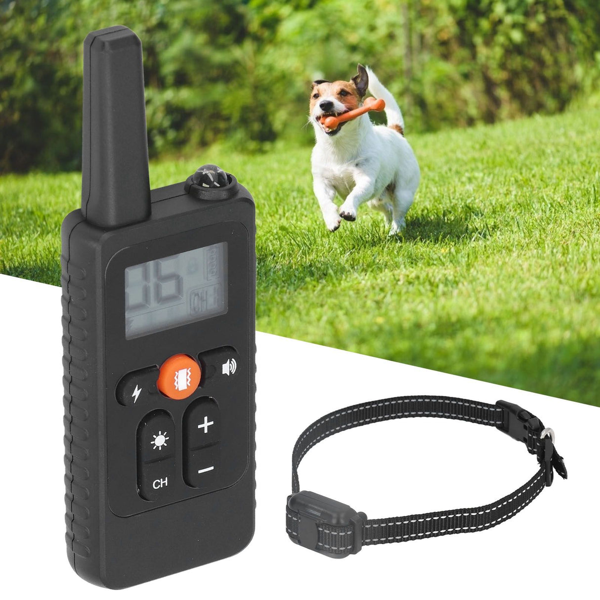Dog Training Collar 800m Remote Control IP67 Waterproof LED USB Charging Electric Shock Collar for Dogs Over 3 Months