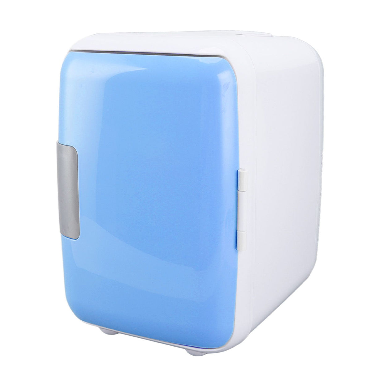 Car Fridge 4 Liters Durable ABS Cosmetic Storage Detachable Partition Portable Mini Fridge for Food Cosmetic Car Blue