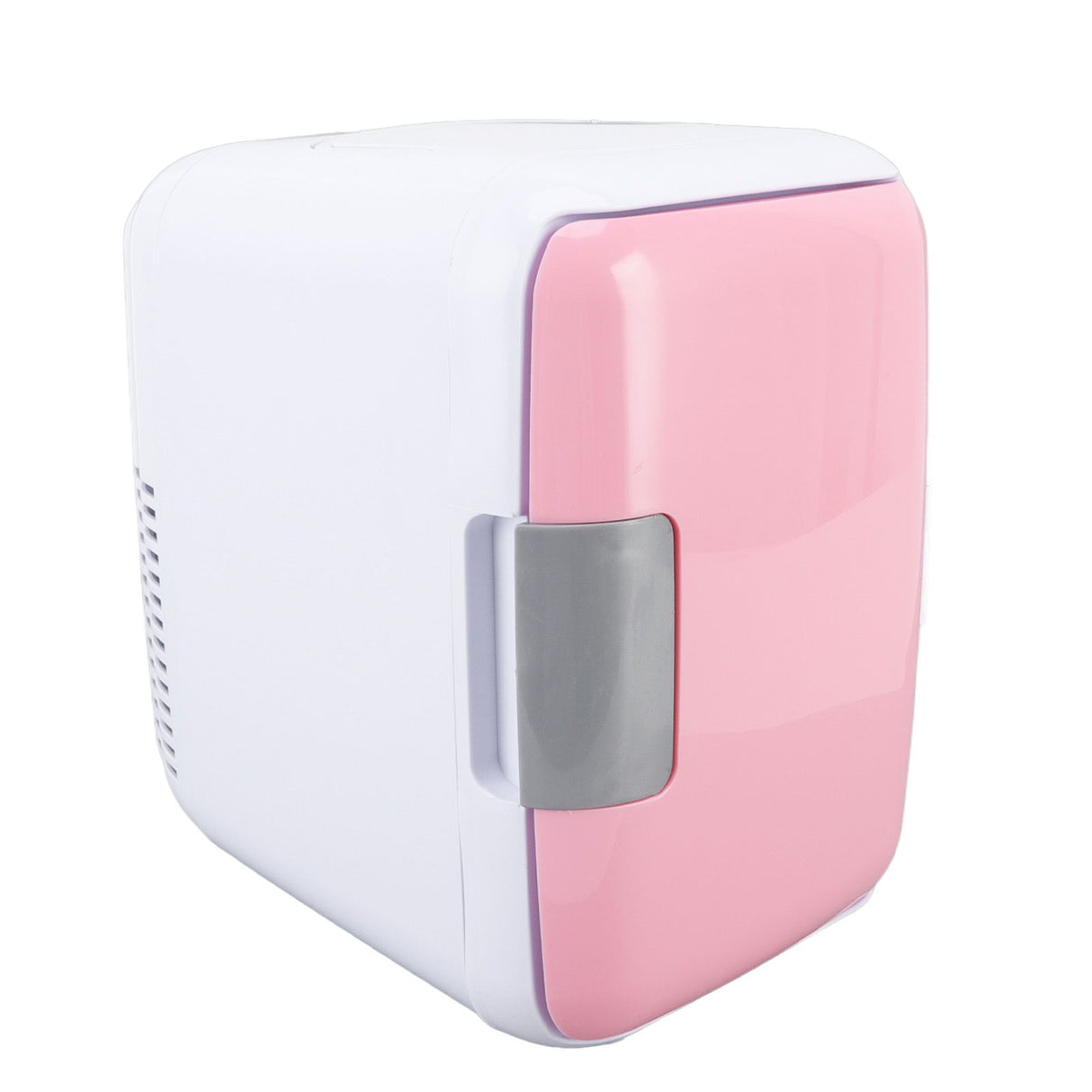 Car Fridge 4 Liters Durable ABS Cosmetic Storage Detachable Partition Portable Mini Fridge for Food Cosmetic Car Pink