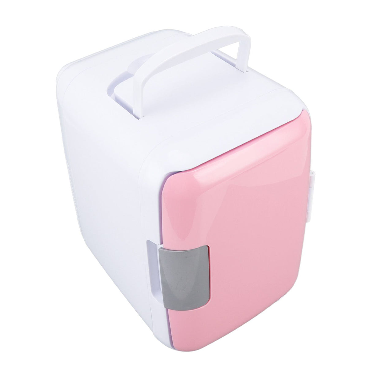 Car Fridge 4 Liters Durable ABS Cosmetic Storage Detachable Partition Portable Mini Fridge for Food Cosmetic Car Pink