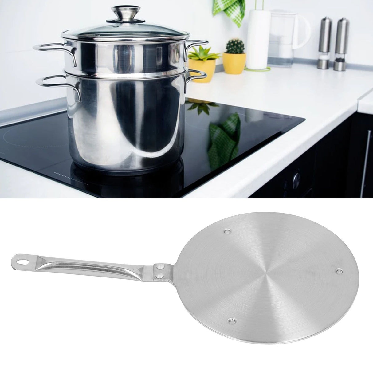 Heat Diffuser Induction Plate with Handle Kitchen Induction Cooker Adapter Plate Heat Converter Type 22 21.5cm / 8.5in
