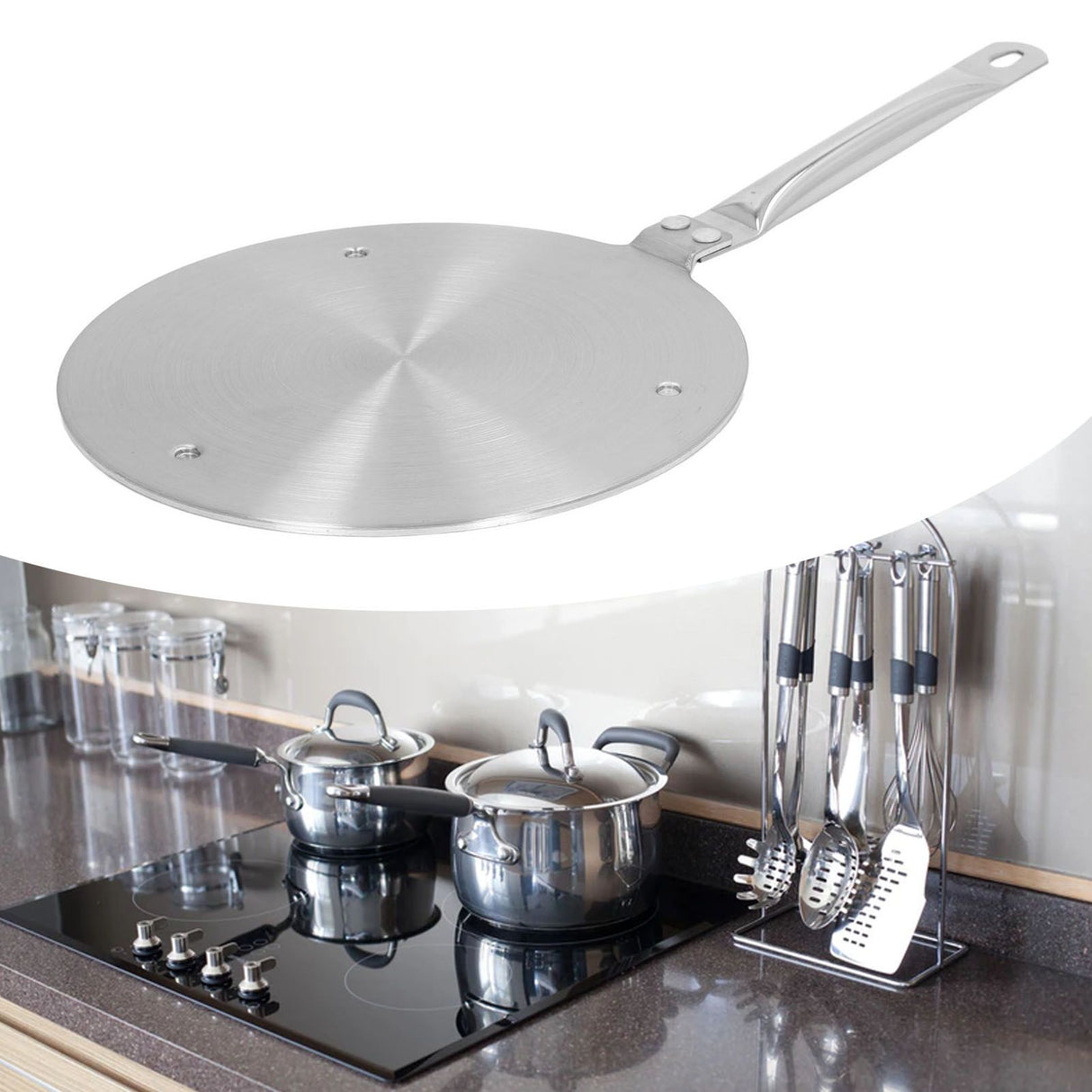 Heat Diffuser Induction Plate with Handle Kitchen Induction Cooker Adapter Plate Heat Converter Type 22 21.5cm / 8.5in