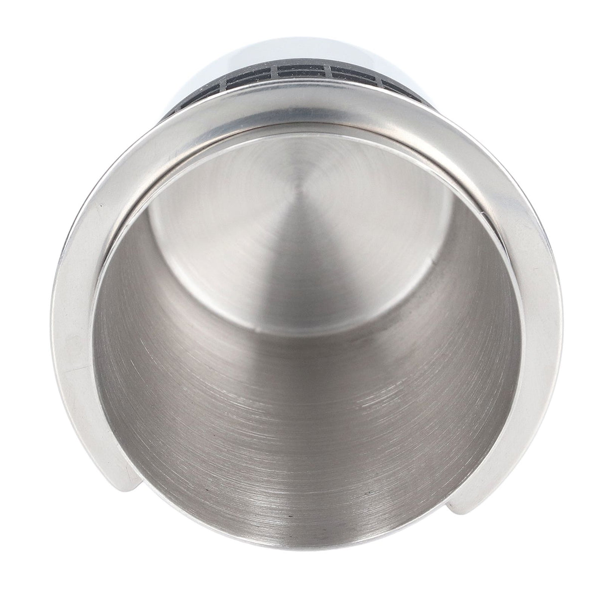 58mm Stainless Steel Coffee Dosing Cup Coffee Machine Handle Receiving Powder Cup with Silicone Ring Stainless Steel Color