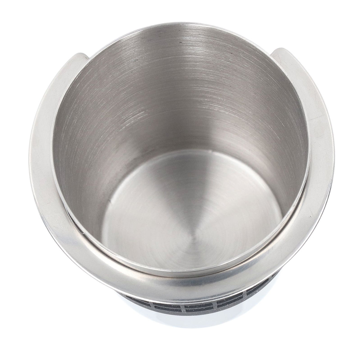 58mm Stainless Steel Coffee Dosing Cup Coffee Machine Handle Receiving Powder Cup with Silicone Ring Stainless Steel Color