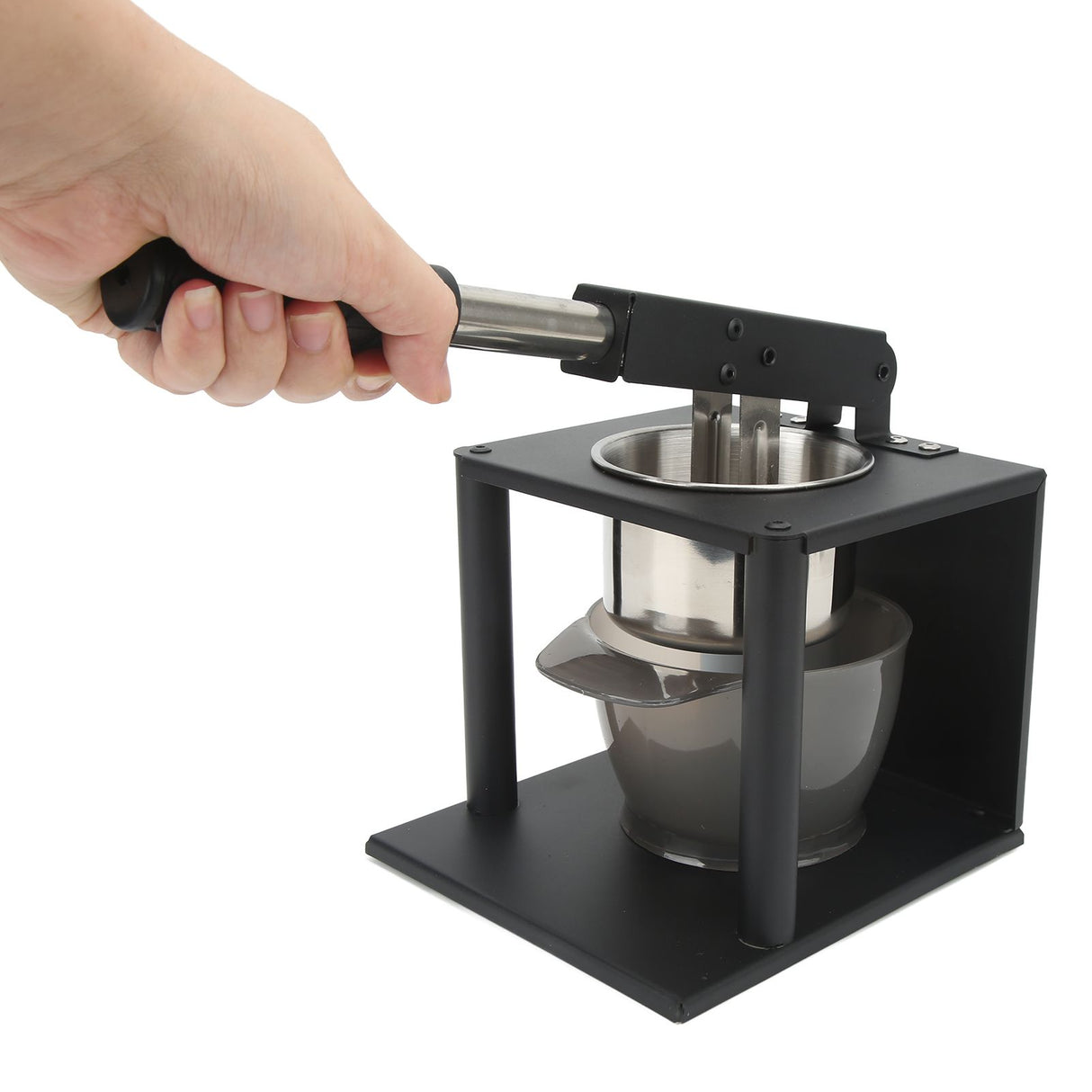 Manual Press Juicer Lever Design 304 Stainless Steel Hand Pressed Juicer Fruit Squeezer with Two Filters