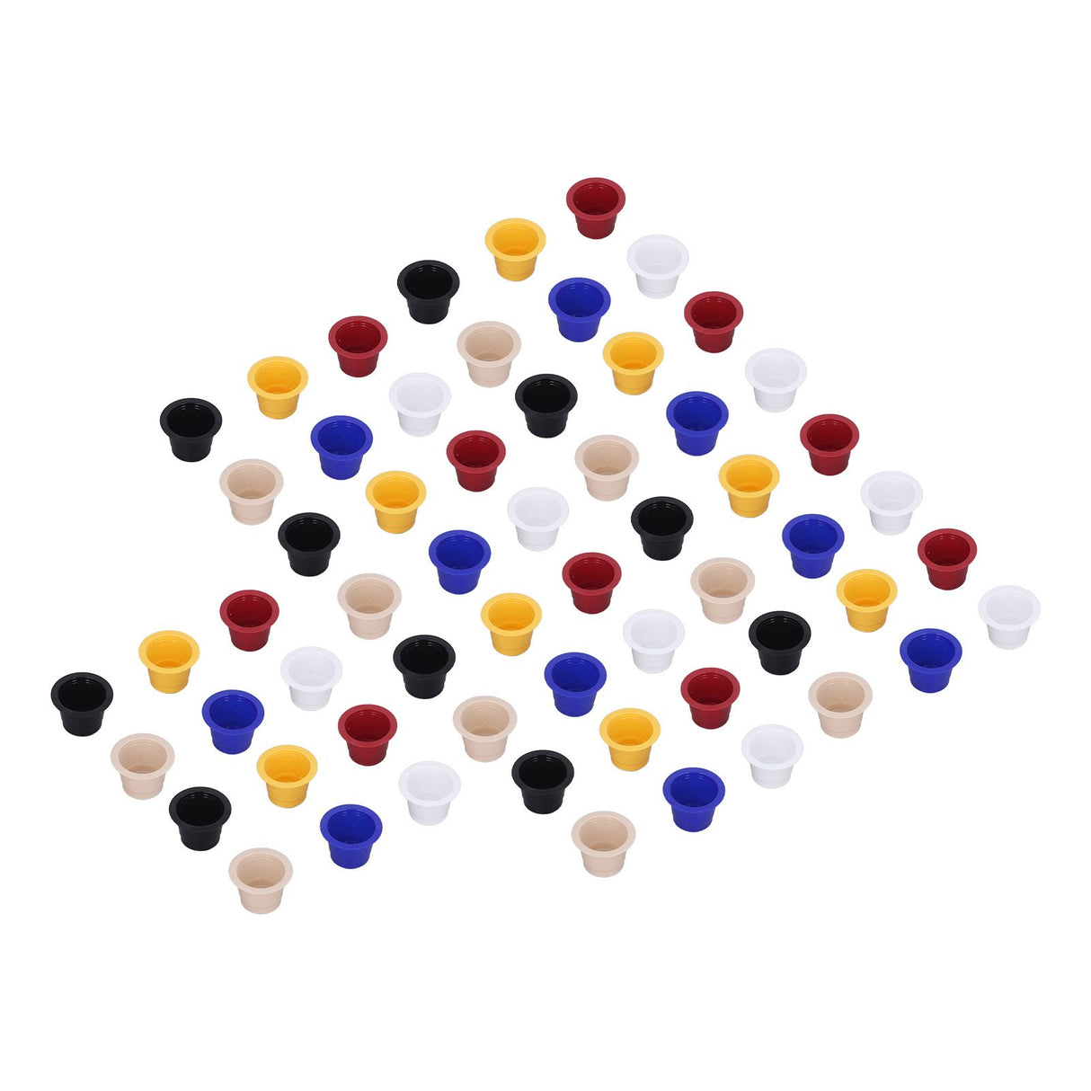 60pcs Refillable Disposable Coffee Capsule Cup Bottom Sealing Aluminum Film Plastic Coffee Filters for Home
