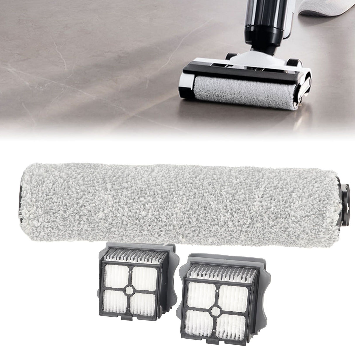 Vacuum Cleaner Main Brush and Filter Set Environmentally Friendly Vacuum Cleaner Replacement Accessories for TINECO S3 F3