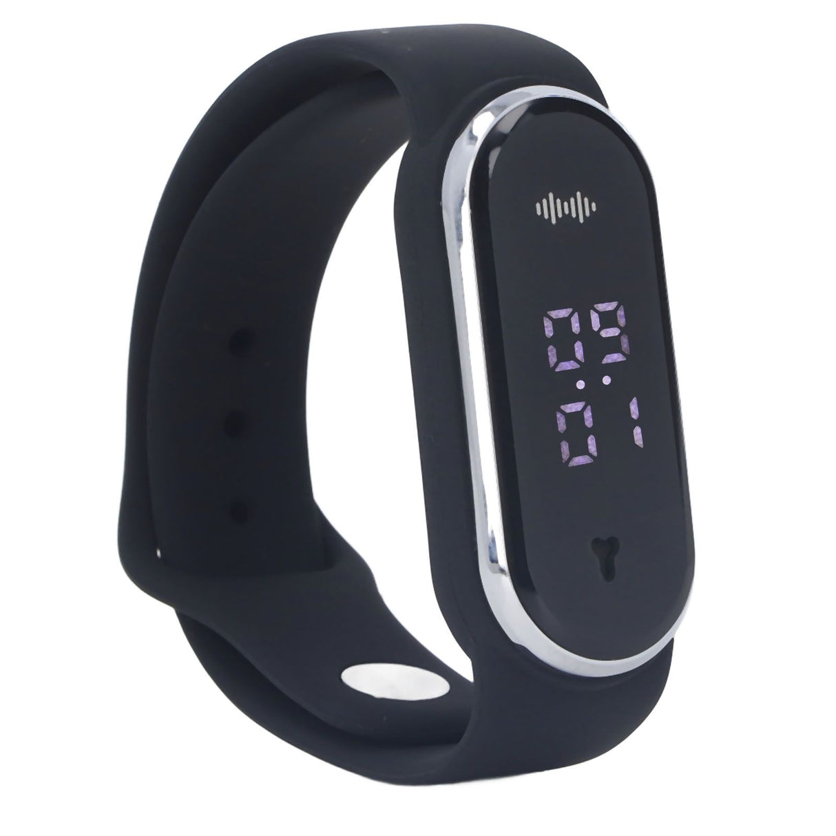 Anti Mosquito Bracelet Watch Silica Gel USB Rechargeable Ultrasonic Mosquito Repellent Bracelet for Outdoor Black