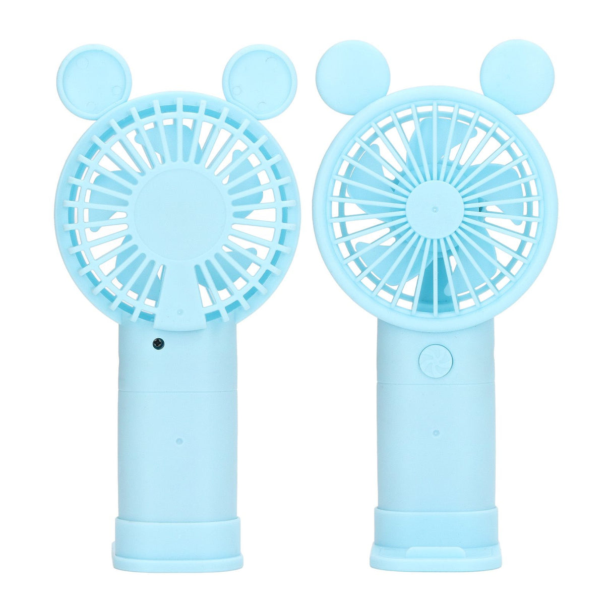 Mini Handheld Fan USB 1200mAh Battery Dual Drive Portable Handheld Fan Electric Small Fan Blue