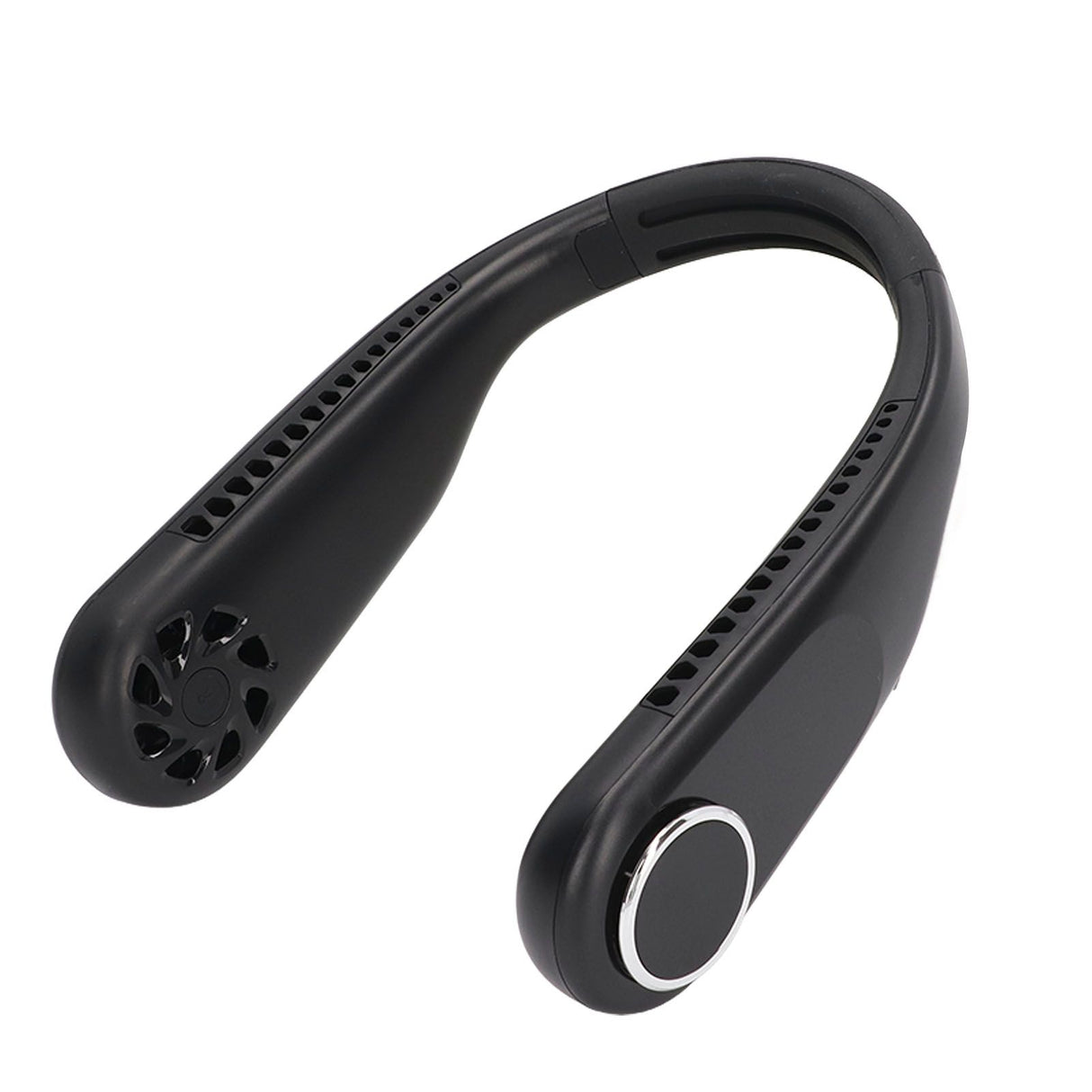 Hanging Neck Fan 3 Modes USB Charging 3600mAh Battery Adjustable Angle Mute Design Face Fan for Home Office Travel Black