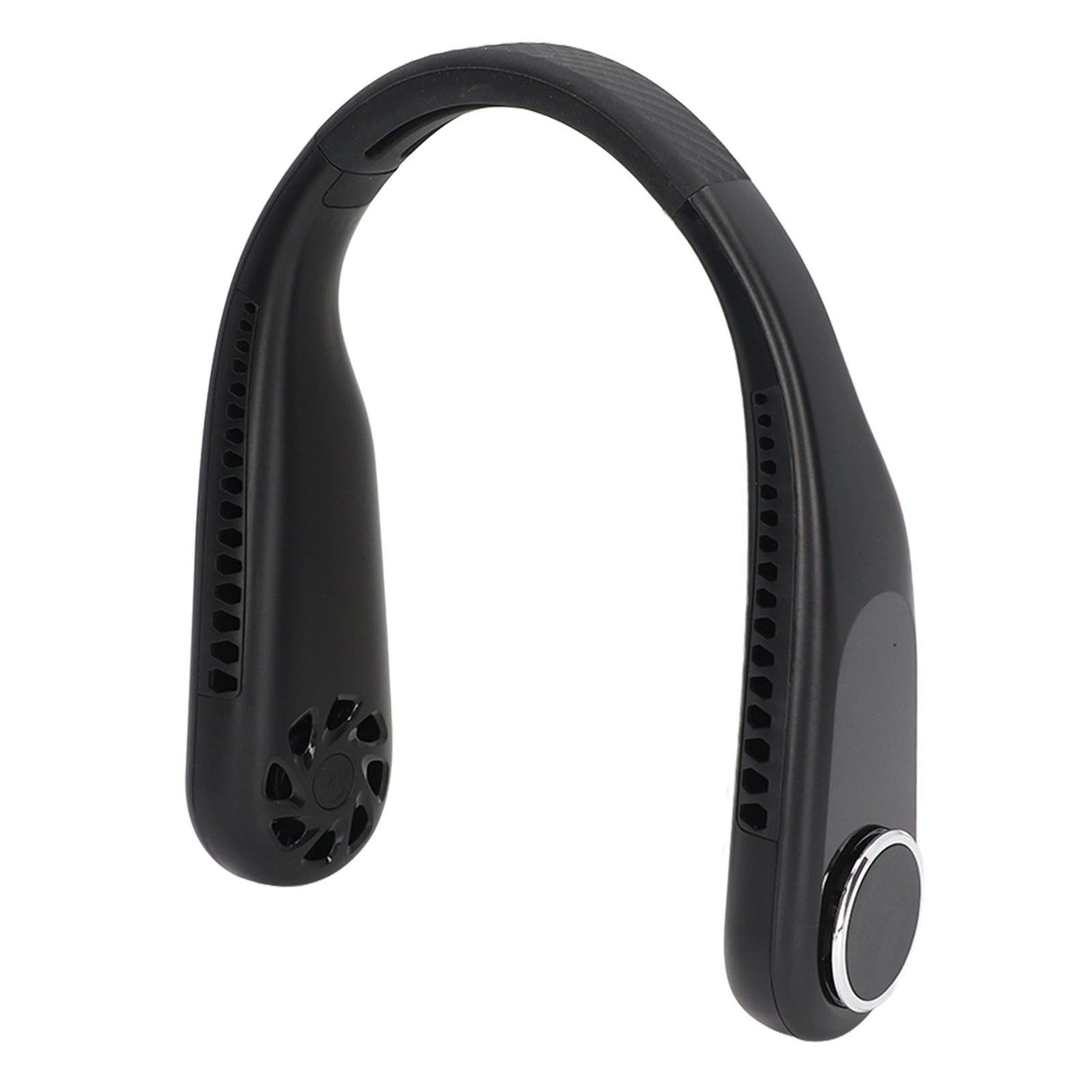 Hanging Neck Fan 3 Modes USB Charging 3600mAh Battery Adjustable Angle Mute Design Face Fan for Home Office Travel Black