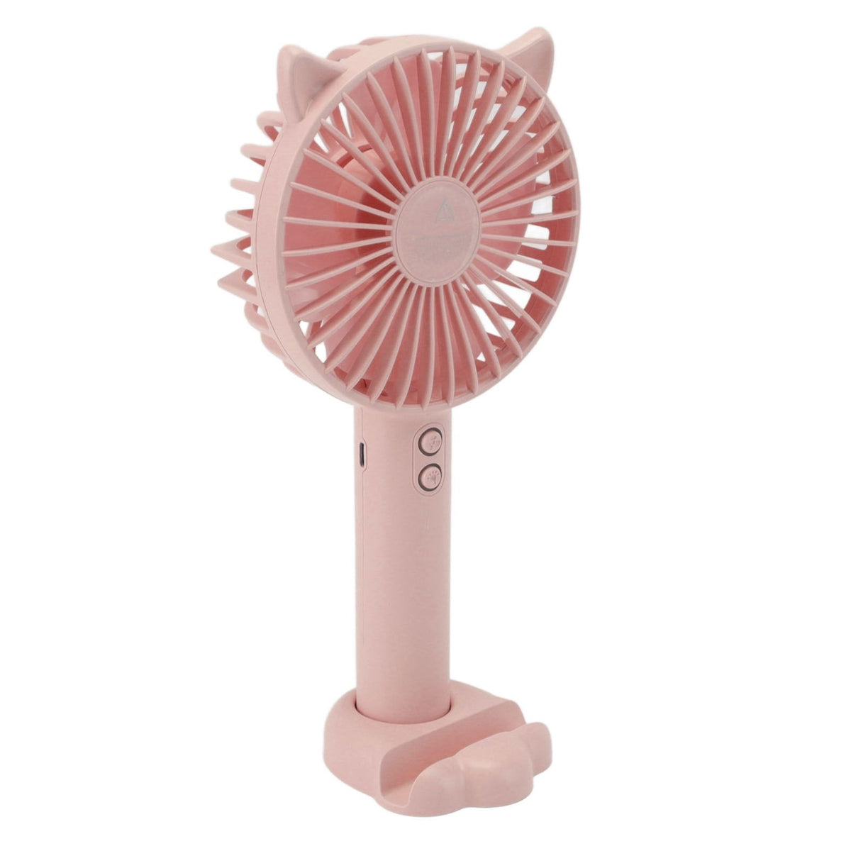 Hand Held Fan Portable USB Rechargeable Cute 3 Speed Wind Regulable ABS PC Battery Operated Fan for Travel Pink