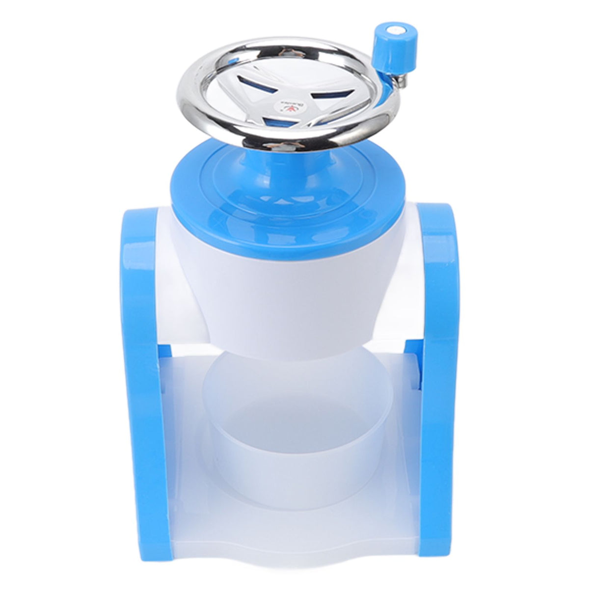 Hand Crank Shaved Ice Machine Stainless Steel Blades Safe Portable Ice Crusher for Home Restaurants Cafes Food Stalls Blue