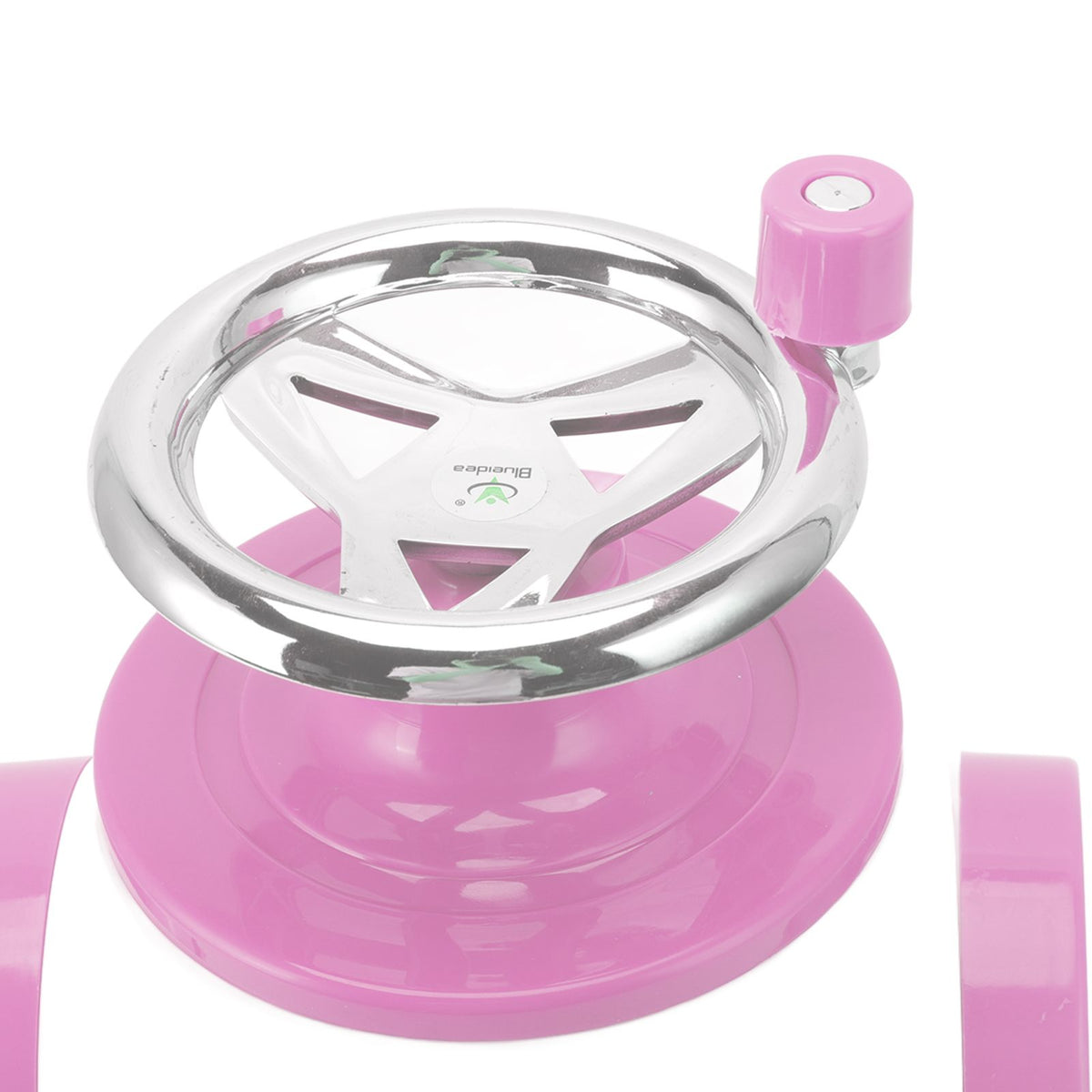 Hand Crank Shaved Ice Machine Stainless Steel Blades Safe Portable Ice Crusher for Home Restaurants Cafes Food Stalls Pink