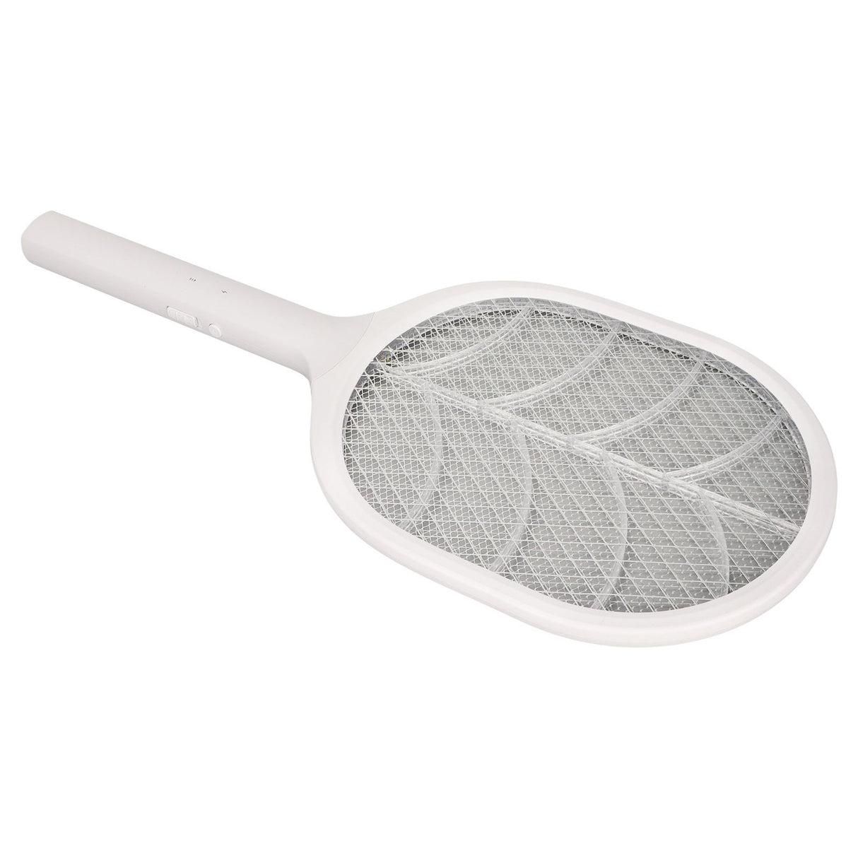 Electric Fly Swatter USB Charging Purple Light 3 Layers Safety Net Mosquito Swatter Racket with Base