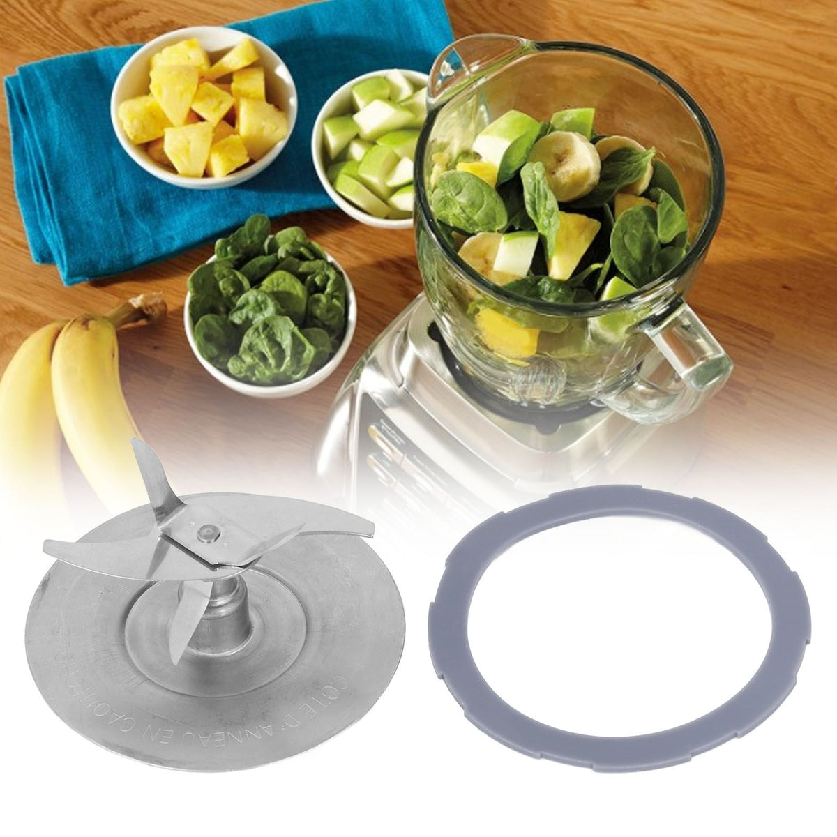 Stainless Steel Blade Silicone O Ring Seal Gasket Replacement Part for Oster Pro Blender