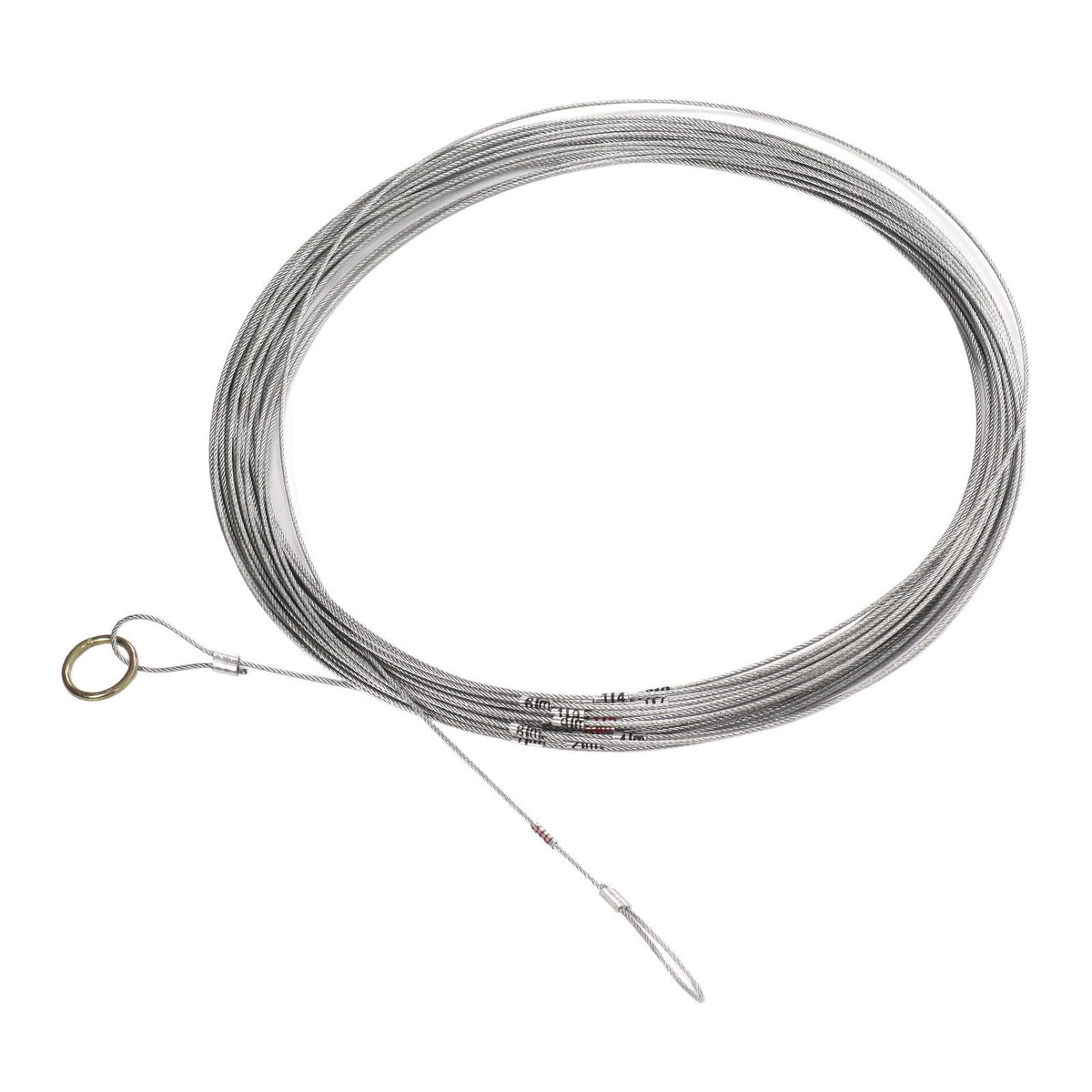 Steel Wire Measuring Rope Good Flexibility Sturdy Steel Rope Measuring Cord with Scale for Well Construction 30m/98.4ft