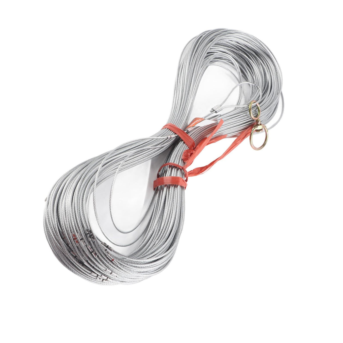 Steel Wire Measuring Rope Good Flexibility Sturdy Steel Rope Measuring Cord with Scale for Well Construction 100m/328.1ft