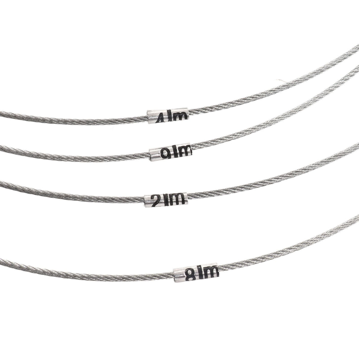 Steel Wire Measuring Rope Good Flexibility Sturdy Steel Rope Measuring Cord with Scale for Well Construction 100m/328.1ft