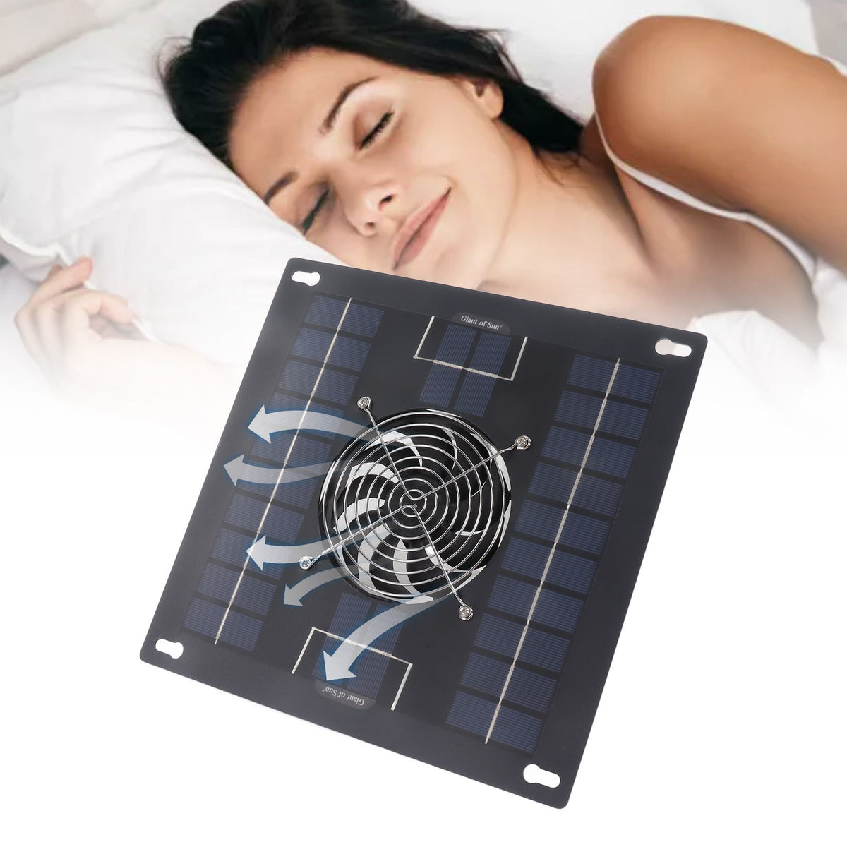 Solar Powered Exhaust Fan Monocrystalline Solar Panel Fan Kit for Chicken Coop Greenhouse Hut