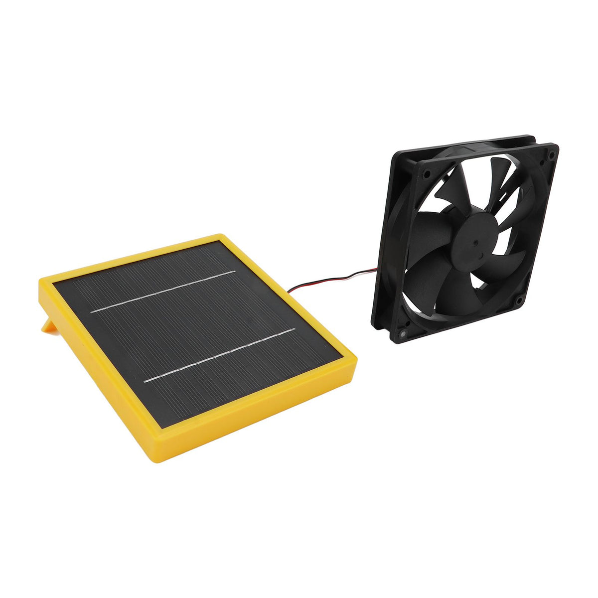 5W 12V Solar Powered Fan with Bracket Portable DIY Cooling Ventilation Fan with Solar Panel for Chicken Coop Greenhouse