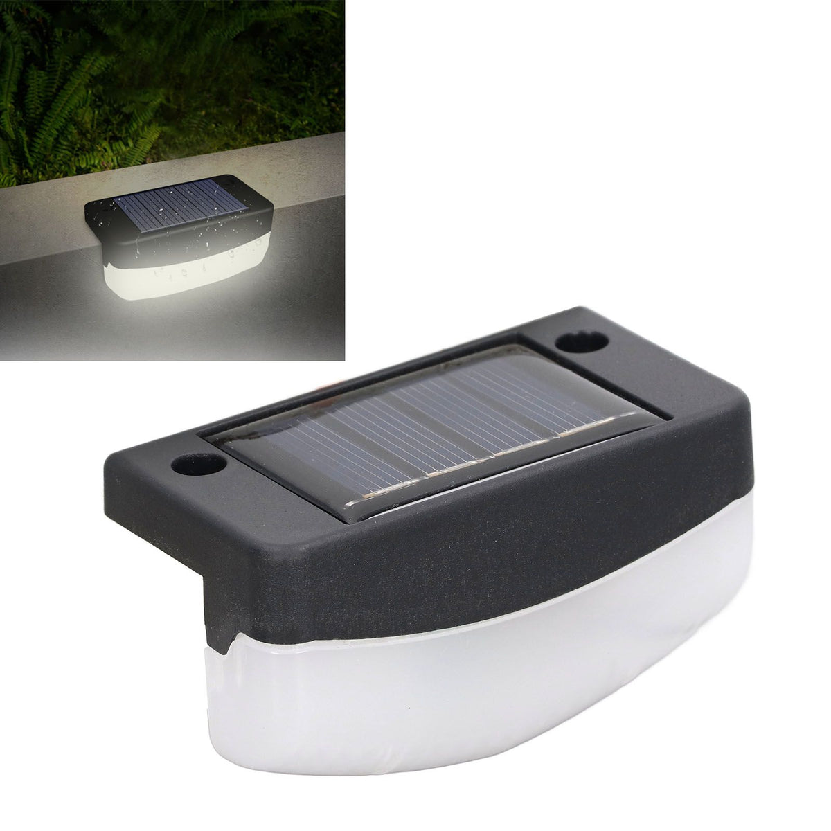 Solar Stair Light LED with PC Shell Stairs Steps Lamps Outdoor Step Lamp For Garden Park Fence White Light