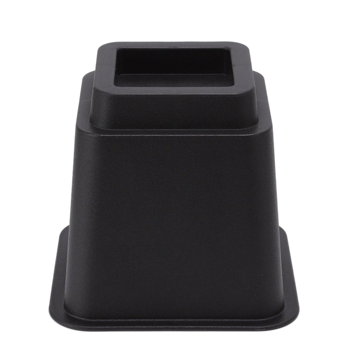 6pcs Bed Risers 5in High Quadrate Trapezoidal Ergonomic Plastic Black Furniture Risers Blocks for Home Office