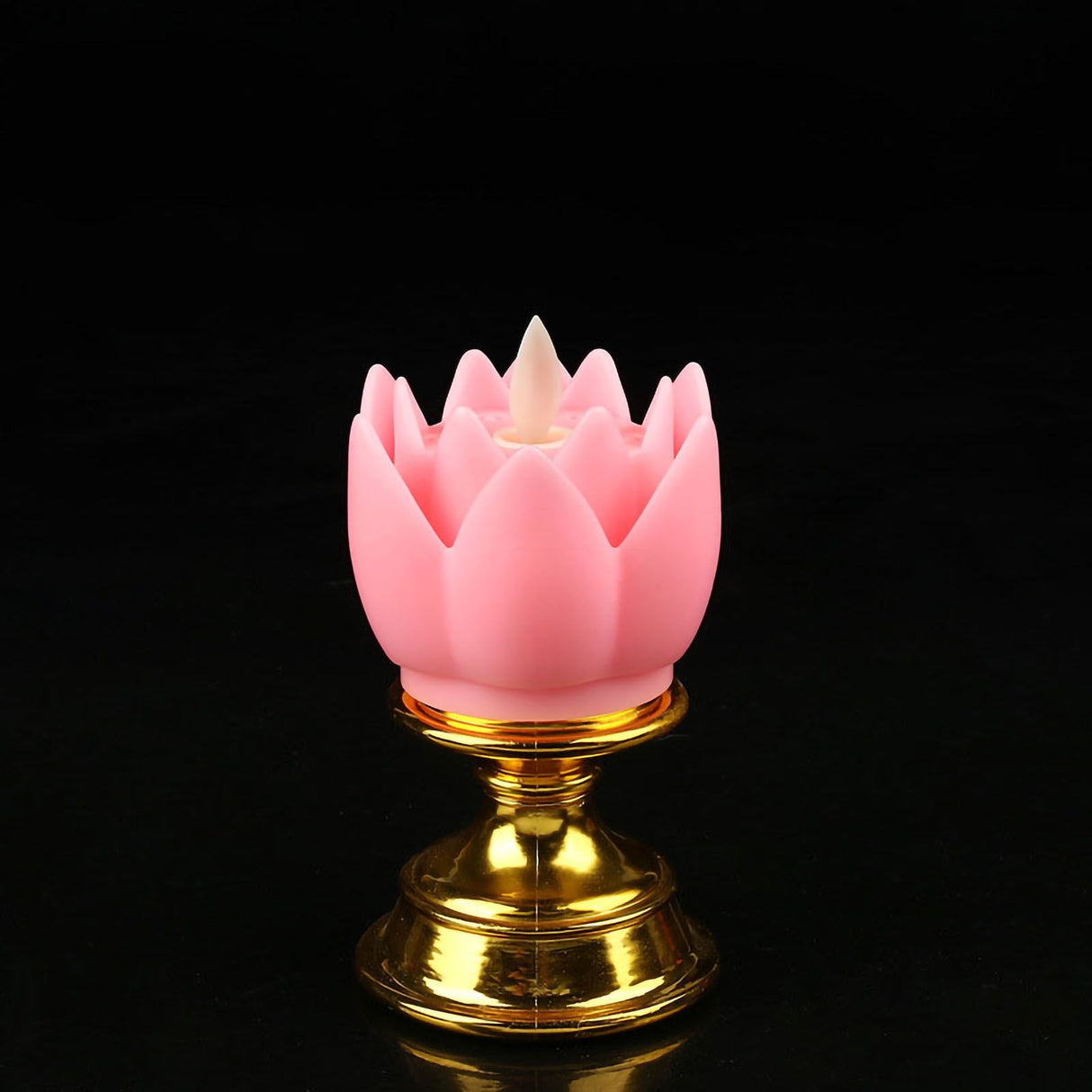 LED Lotus Lamp Colorful LED Soft Natural Light Lifelike Safe Odorless Durable Buddha Lamp for Bedroom Office Living Room Pink