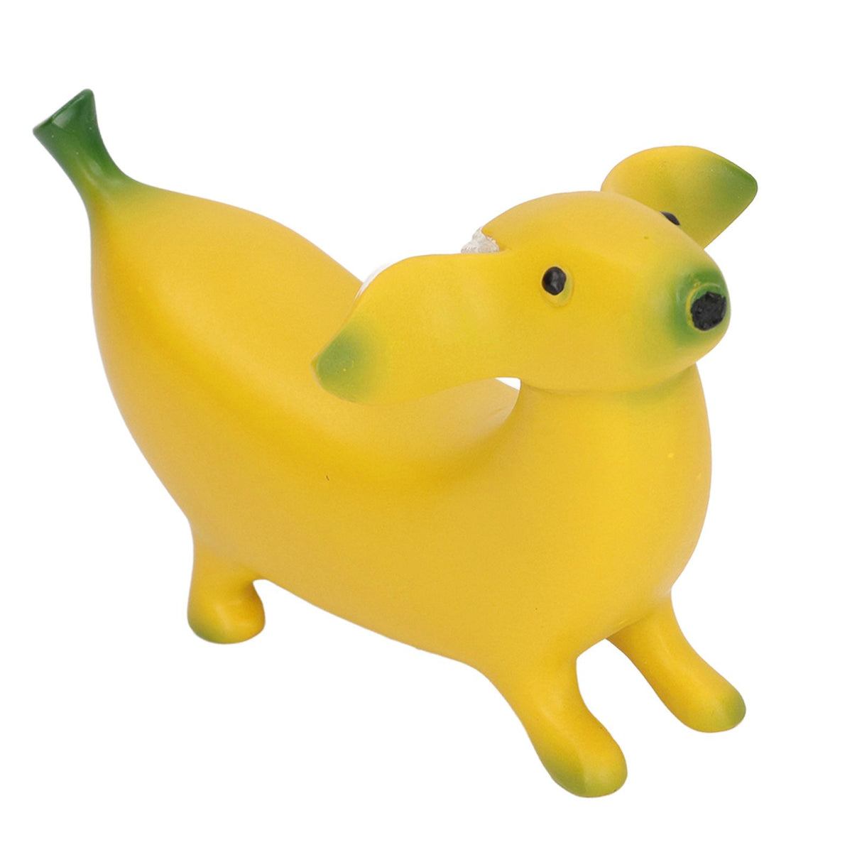 Banana Dog Sculpture Resin Funny Lovely Lightweight Banana Dog Art Decoration for Home Desktop M 13x8cm/5.1x3.1in